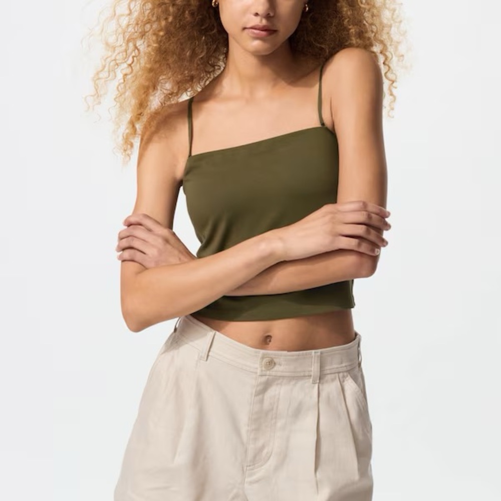 AIRism Cotton Cropped Tube Bra Top